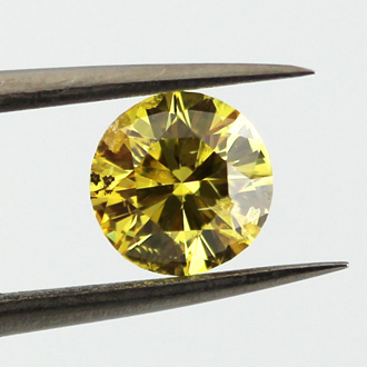 Fancy Vivid Yellow Diamond, Round, 1.00 carat - B
