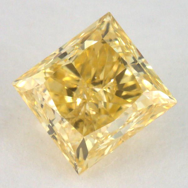 Fancy Vivid Yellow Diamond, Princess, 1.11 carat, VS2