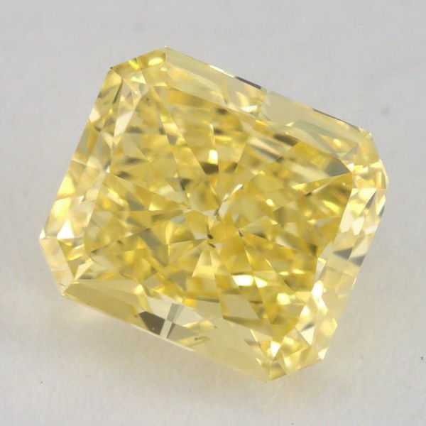 Fancy Vivid Yellow Diamond, Radiant, 1.41 carat, VS2