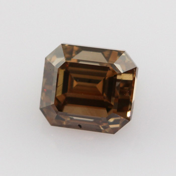 Fancy Yellow Brown Diamond, Emerald, 1.01 carat, VS2