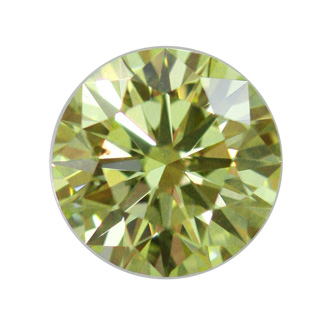 Fancy Yellow Diamond, Round, 0.85 carat, SI2