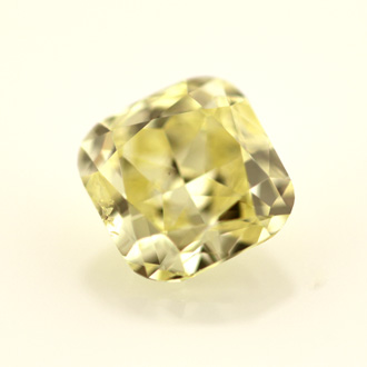Fancy Yellow Diamond, Cushion, 0.83 carat
