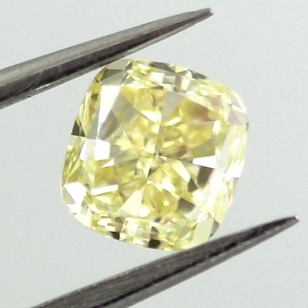 Fancy Yellow Diamond, Cushion, 0.70 carat, SI1