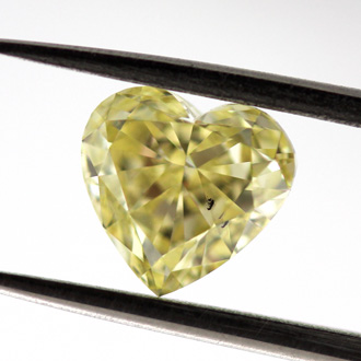 Fancy Yellow Diamond, Heart, 1.15 carat, SI2