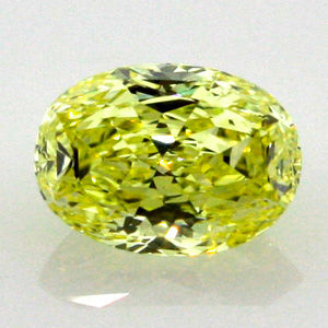 Fancy Yellow Diamond, Oval, 0.82 carat, VS1