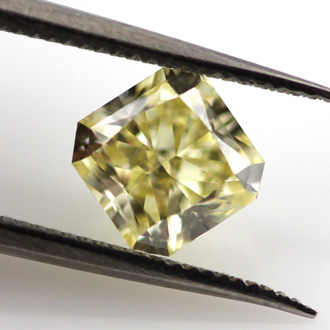 Fancy Yellow Diamond, Radiant, 1.00 carat, SI2 - B