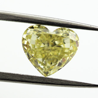 Fancy Yellow, 0.88 carat, SI2