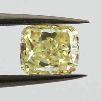 Fancy Yellow Diamond, Cushion, 1.53 carat, VS1 - B