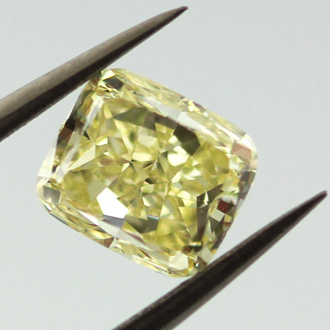 Fancy Yellow Diamond, Cushion, 1.53 carat, VS1