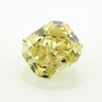 Fancy Yellow Diamond, Radiant, 0.90 carat, VVS2