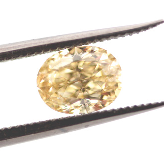 Fancy Yellow Diamond, Oval, 0.73 carat, VVS2