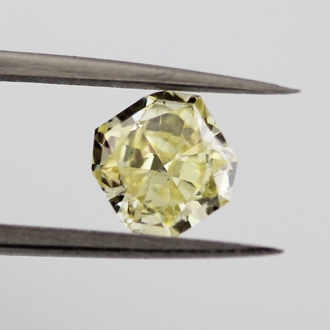 Fancy Yellow Diamond, Radiant, 0.86 carat, VVS2