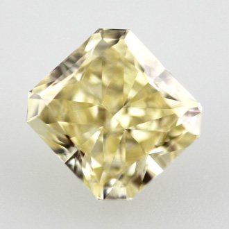 Fancy Yellow Diamond, Radiant, 0.77 carat, VVS2