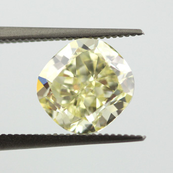 Fancy Yellow Diamond, Cushion, 3.59 carat, VS1 - B Thumbnail