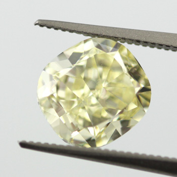 Fancy Yellow Diamond, Cushion, 3.59 carat, VS1- C