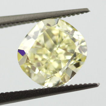 Fancy Yellow Diamond, Cushion, 3.59 carat, VS1