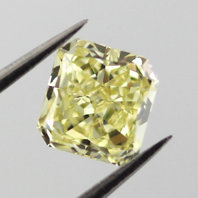 Fancy Yellow Diamond, Radiant, 0.71 carat, SI1