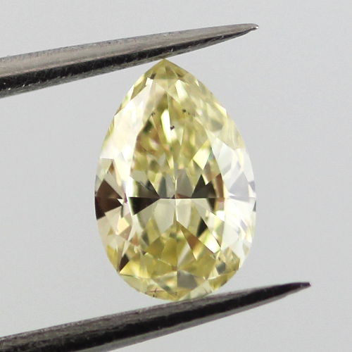 Fancy Yellow Diamond, Pear, 0.49 carat, VS2