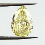 Fancy Yellow Diamond, Pear, 2.24 carat, SI1 - Thumbnail