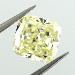 GIA Cushion Fancy Yellow Diamond, 1.02 carat