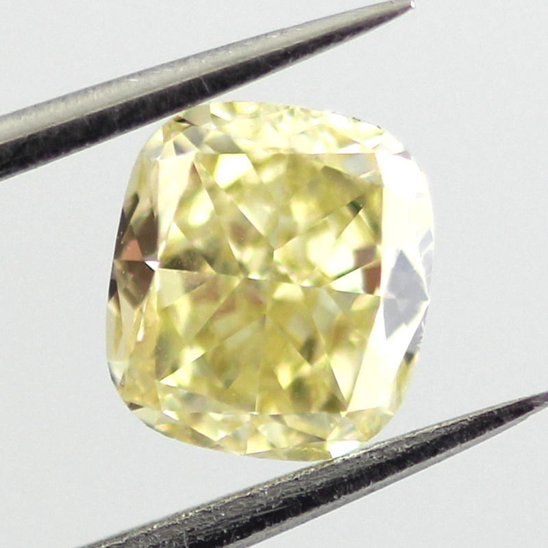 Fancy Yellow Diamond, Cushion, 1.03 carat, SI1 - B