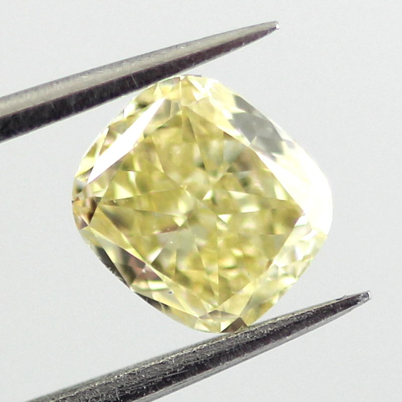 Fancy Yellow Diamond, Cushion, 1.03 carat, SI1- C