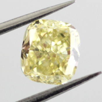 Fancy Yellow Diamond, Cushion, 1.03 carat, SI1 - Thumbnail