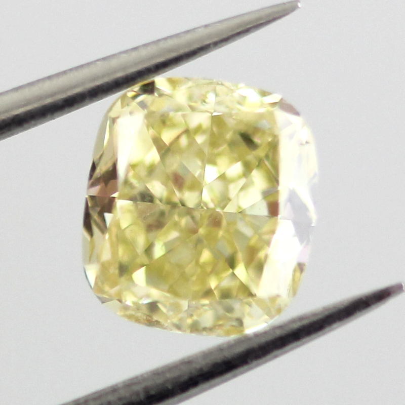 Fancy Yellow Diamond, Cushion, 1.03 carat, SI1