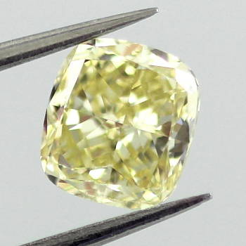 GIA Cushion Fancy Yellow Diamond, 1.23 carat