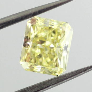 GIA Radiant Fancy Yellow Diamond, 0.91 carat