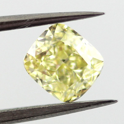 Fancy Yellow Diamond, Cushion, 0.70 carat, VS1- C