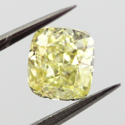 Fancy Yellow Diamond, Cushion, 0.70 carat, VS1