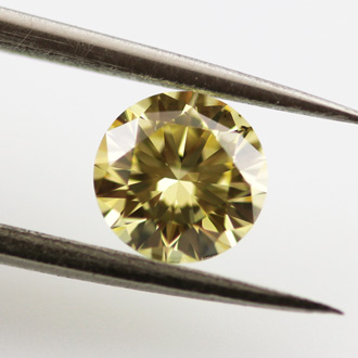 Fancy Yellow Diamond, Round, 0.47 carat, SI1