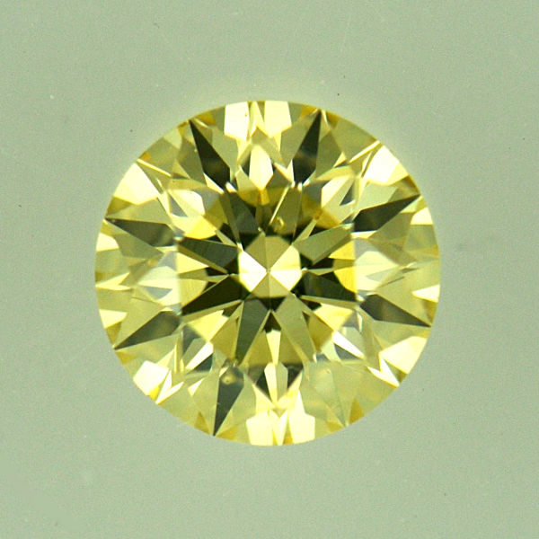 Fancy Yellow Diamond, Round, 0.55 carat, SI2