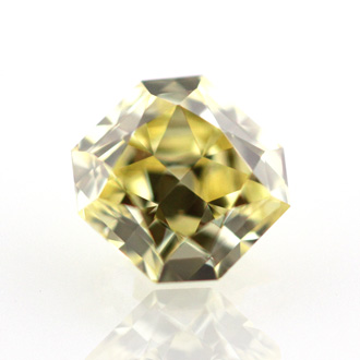 Fancy Yellow Diamond, Radiant, 0.39 carat, VVS2