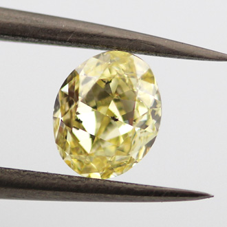 Fancy Yellow Diamond, Oval, 0.68 carat, SI2 - B