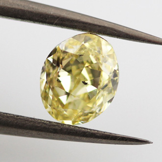 Fancy Yellow, 0.68 carat, SI2