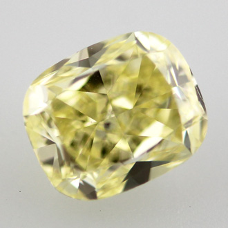Fancy Yellow Diamond, Cushion, 0.76 carat, SI2 - B