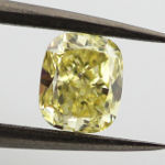 Fancy Yellow Diamond, Cushion, 0.76 carat, SI2 - Thumbnail