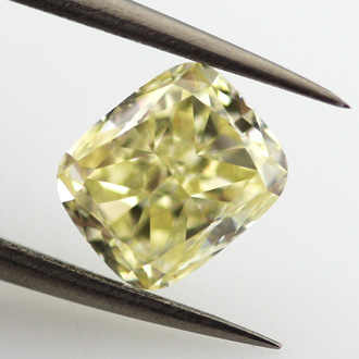 Fancy Yellow Diamond, Cushion, 1.58 carat, VS2 - B