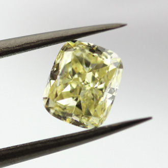 Fancy Yellow Diamond, Cushion, 1.58 carat, VS2- C