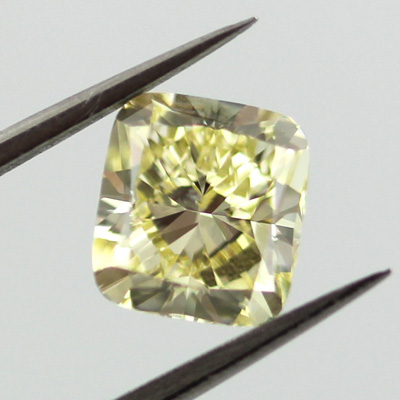 Fancy Yellow Diamond, Cushion, 1.33 carat, SI2- C
