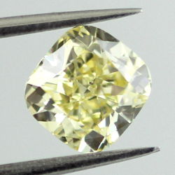 Fancy Yellow Diamond, Cushion, 1.06 carat, VS2 - Thumbnail