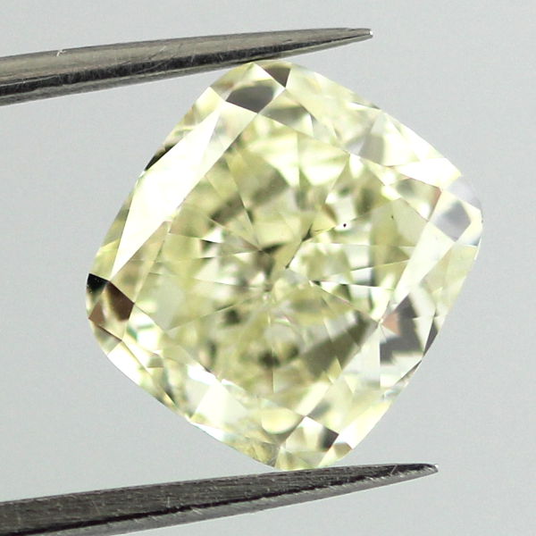 Fancy Yellow Diamond, Cushion, 3.23 carat, VS2