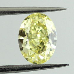 Fancy Yellow Diamond, Oval, 1.04 carat, VS2 - Thumbnail