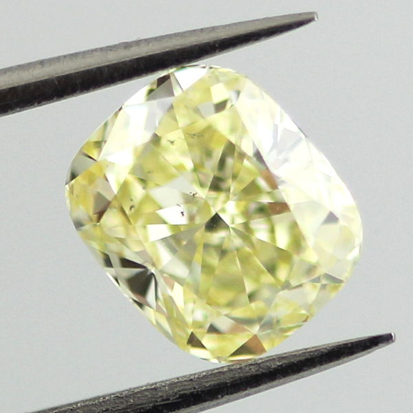 Fancy Yellow Diamond, Cushion, 1.01 carat, SI1