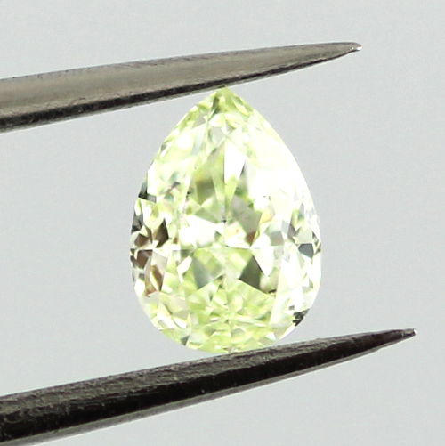 Fancy Yellow green Diamond, Pear, 0.34 carat, SI1