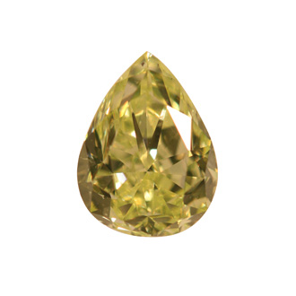 Fancy Yellow green Diamond, Pear, 1.07 carat, SI1