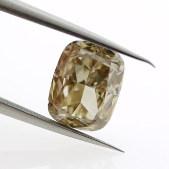 Fancy Yellowish Brown Diamond, Cushion, 3.02 carat - B