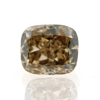 Fancy Yellowish Brown Diamond, Cushion, 0.83 carat, SI1 - Thumbnail